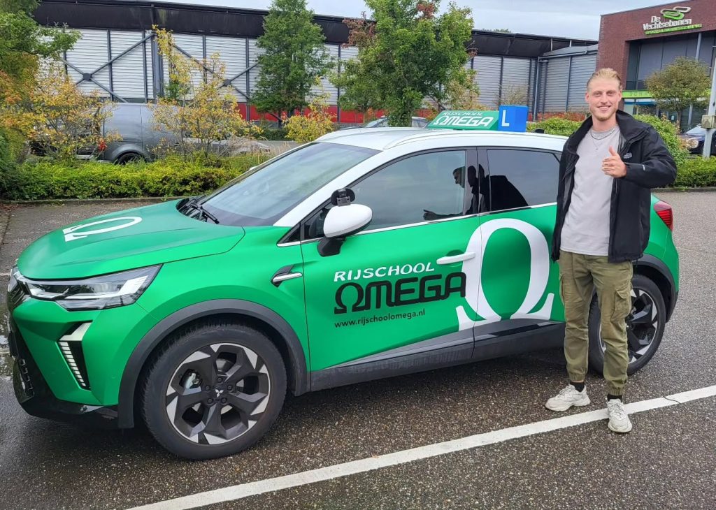 leerling geslaagd voor het rijbewijs